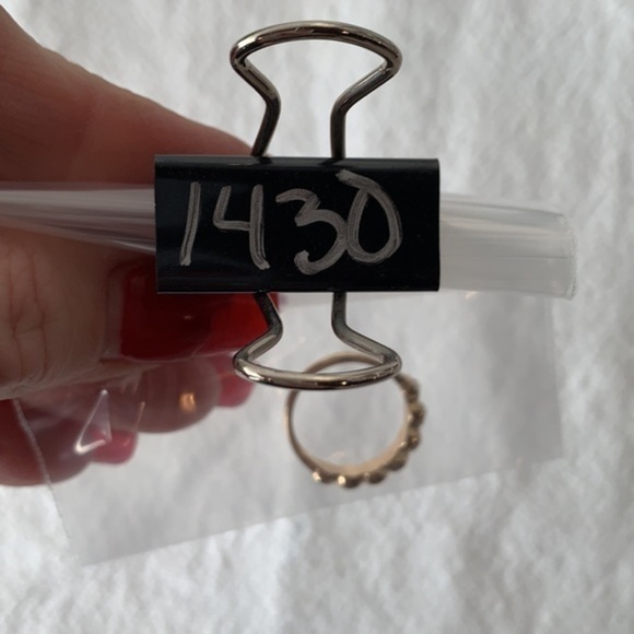 💐5/25 rhinestone gold tone simple bling 6 clear crystal band - Picture 7 of 7